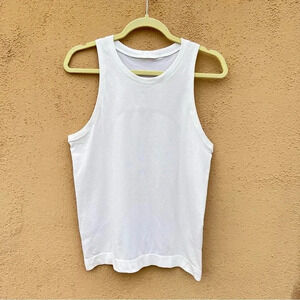 Lululemon Swiftly Breeze Tank Relaxed Fit Heather White Sleeveless Crew-Neck